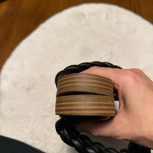 STEVE MADDEN Womens Size 7.5 Black Braided Square Toe Double Straps Casual Chic‎ - Picture 8 of 11